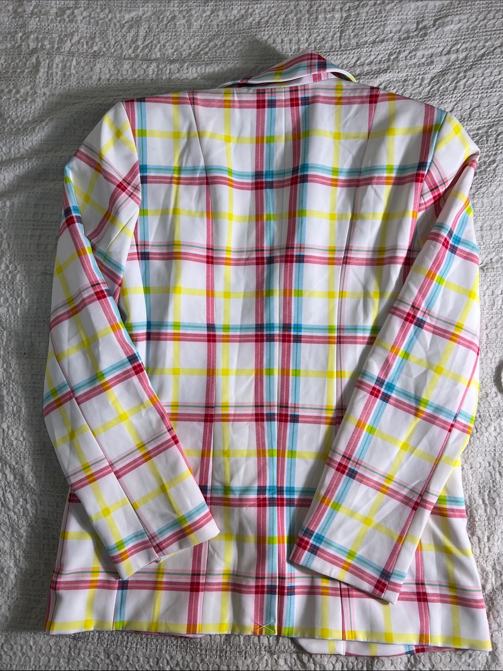 New York & company Colorful Plaid Double-Breasted Women's Blazer size M - Picture 9 of 9